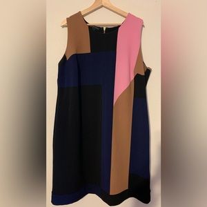 INC professional color block mini dress